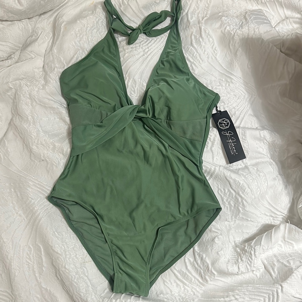 Green Women’s Halter One Piece Swimsuit